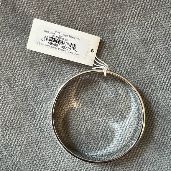 NWT Kate Spade Idiom “This Is The Year To …” Bangle Bracelet Silver - Picture 6 of 6